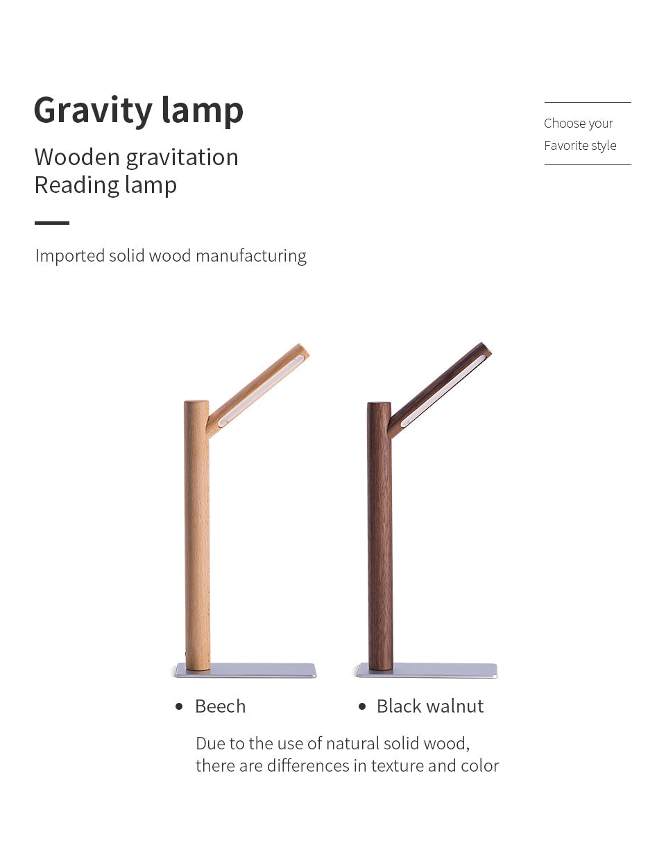 Nordic Solid Wood Eye Protecting Lamp with Magnetic Base-1