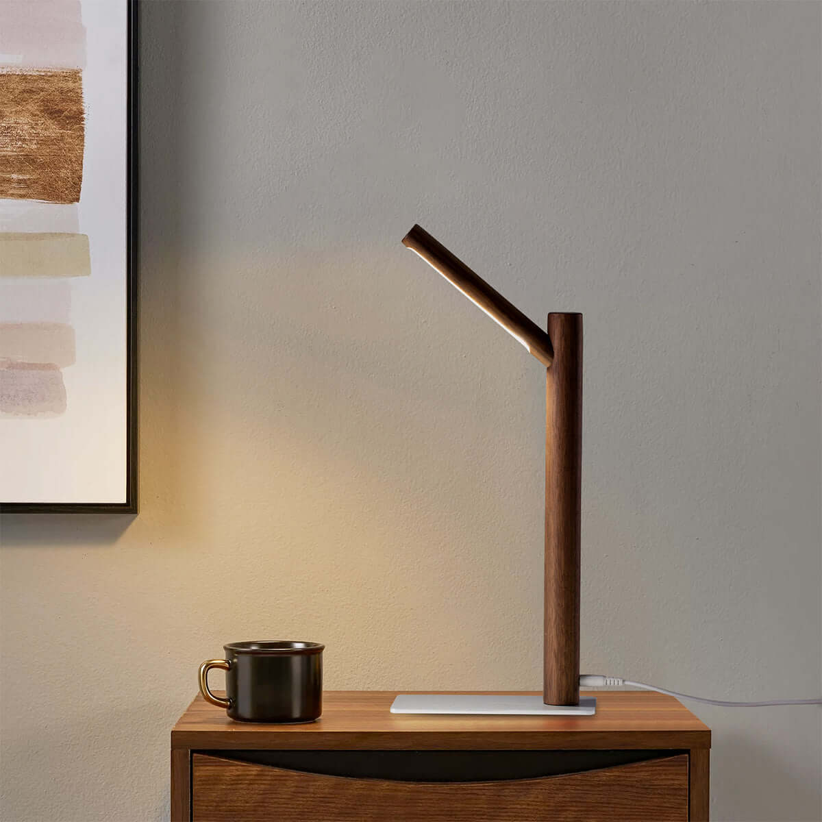 Nordic Solid Wood Eye Protecting Lamp with Magnetic Base-5