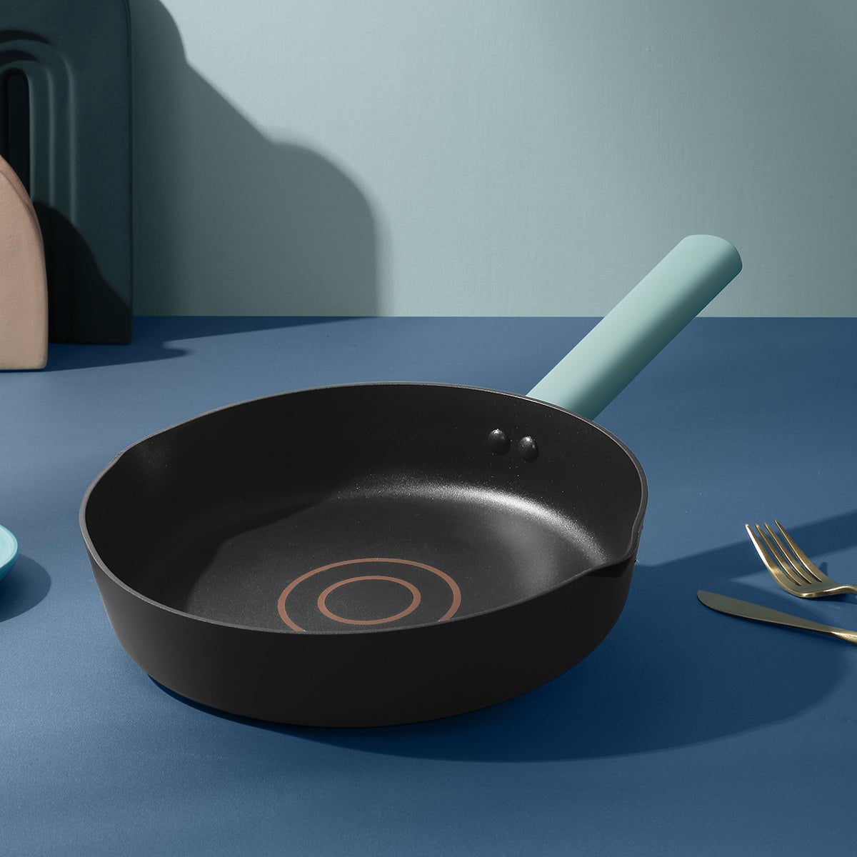 Nordic Starry Stone 24cm Black Non-stick Frying Pan - Elevate Your Culinary Experience-2