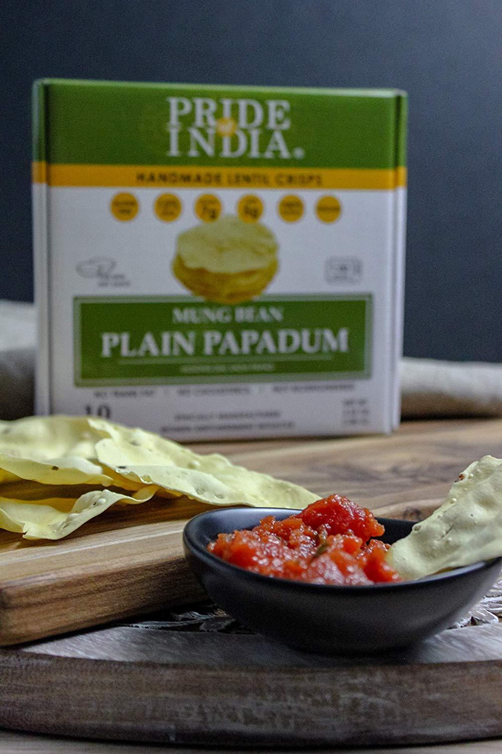 Assorted Papadum Lentil Crisps - Plain, Salty & Spicy-4