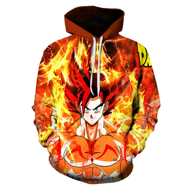 Dragon Ball Super 3D Hoodie Men /Women Spring Autumn Fashion Sweatshirt Unisex Japanese Anime Goku Print Jacket Outerwear-3