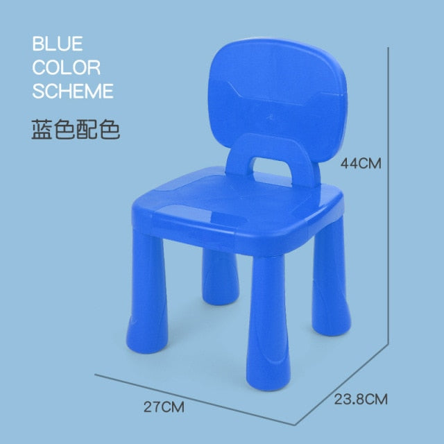 Back Plastic Desks And Chairs Home Learning Building Block Table Matching Stool-8