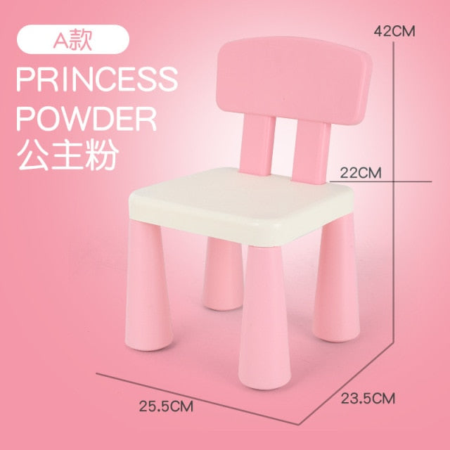 Back Plastic Desks And Chairs Home Learning Building Block Table Matching Stool-6