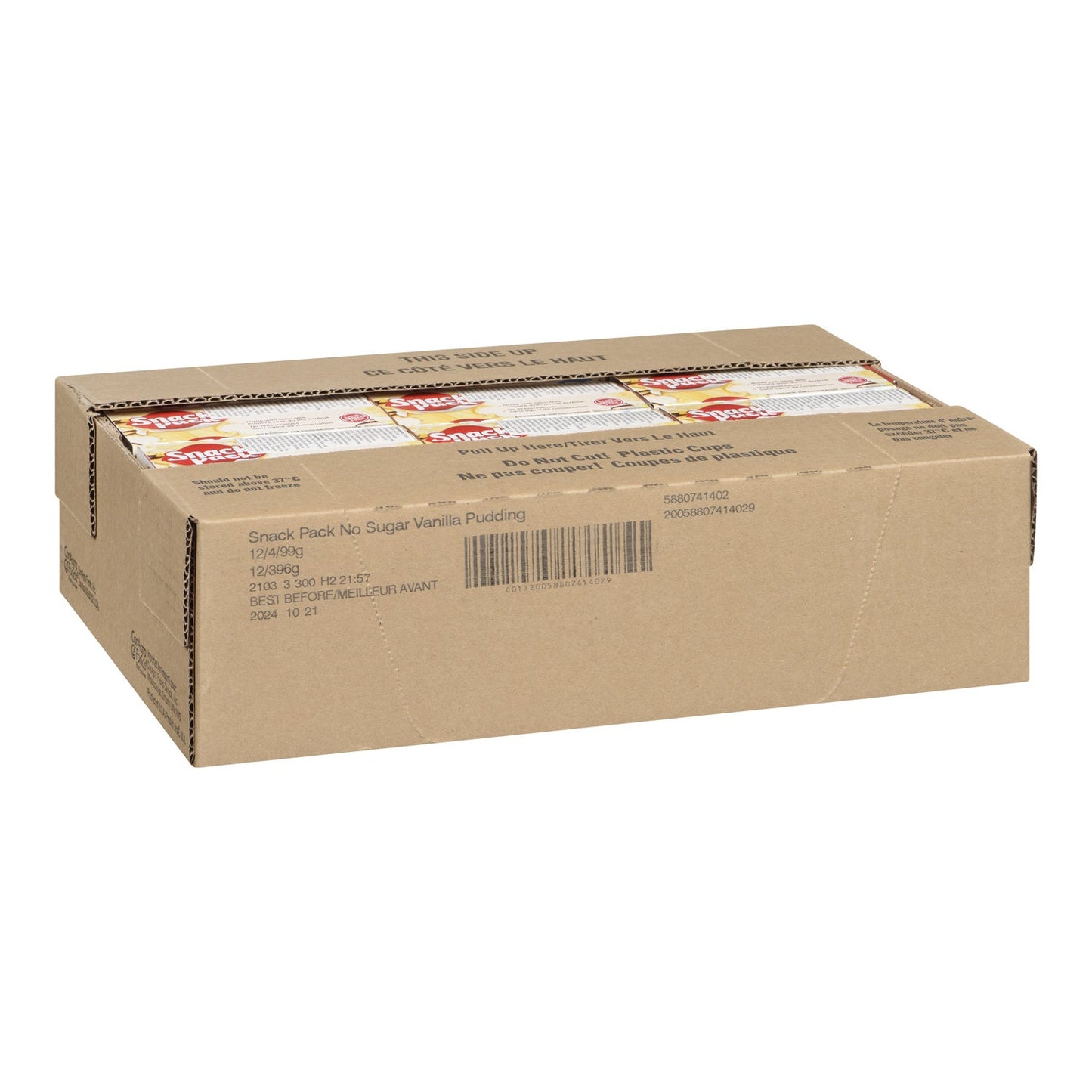 Pudding Vanilla No Sugar Added - 48 x 99 g - Snack Pack - Baking Mixes and Ingredients - Canadian Distribution-1