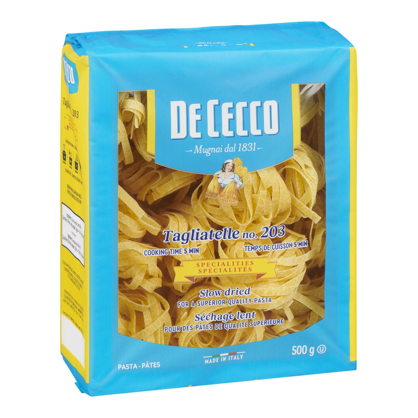 Pasta Tagliatelle Nest #203 - 8 x 500 g - De Cecco - Restaurant and Foodservice Ingredients - Canadian Distribution-0
