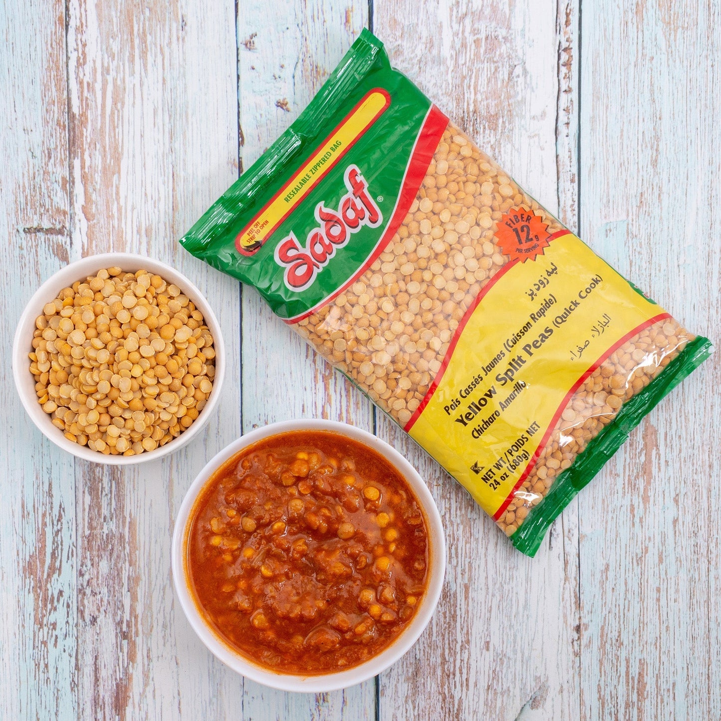 Sadaf Yellow Split Peas | Dried - 24 oz.-3