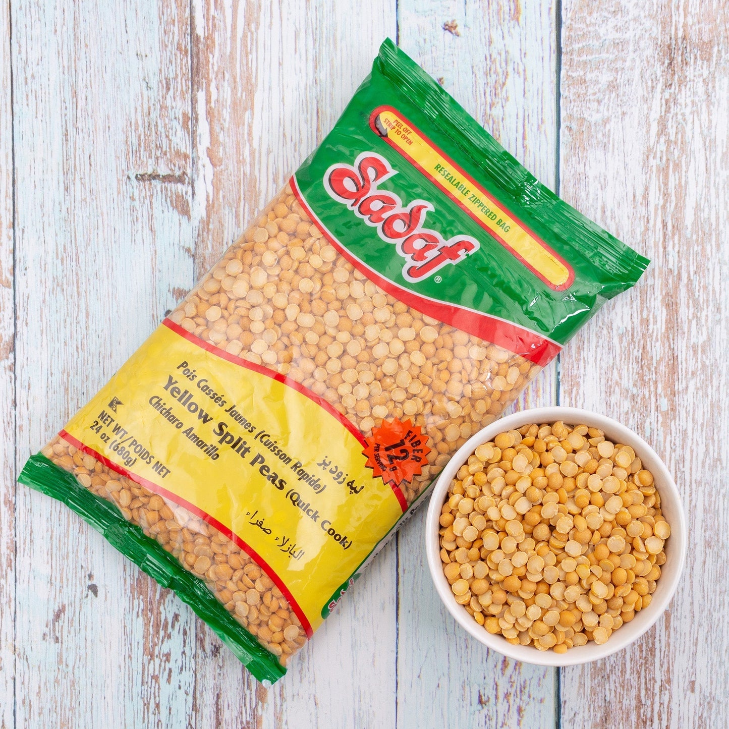 Sadaf Yellow Split Peas | Dried - 24 oz.-2