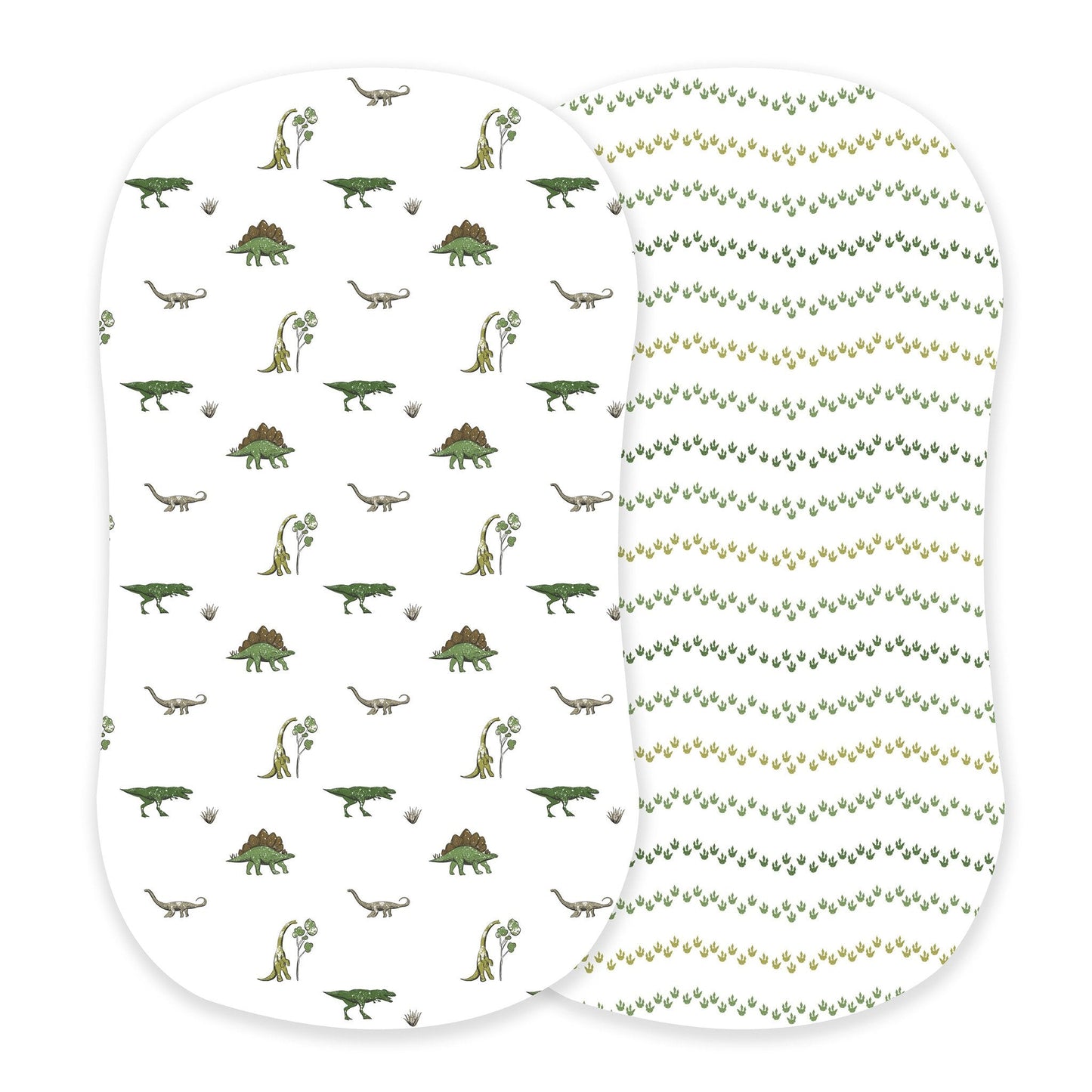 Dino Days and Dino Feet Cotton Changing Pad Cover/Bassinet Sheets-0