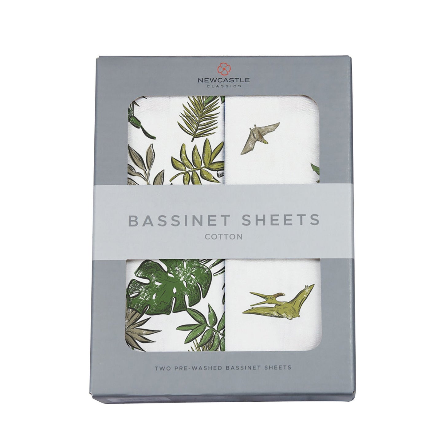 Tropical Forest and Pteranodon Cotton Changing Pad Cover/Bassinet Sheets-1