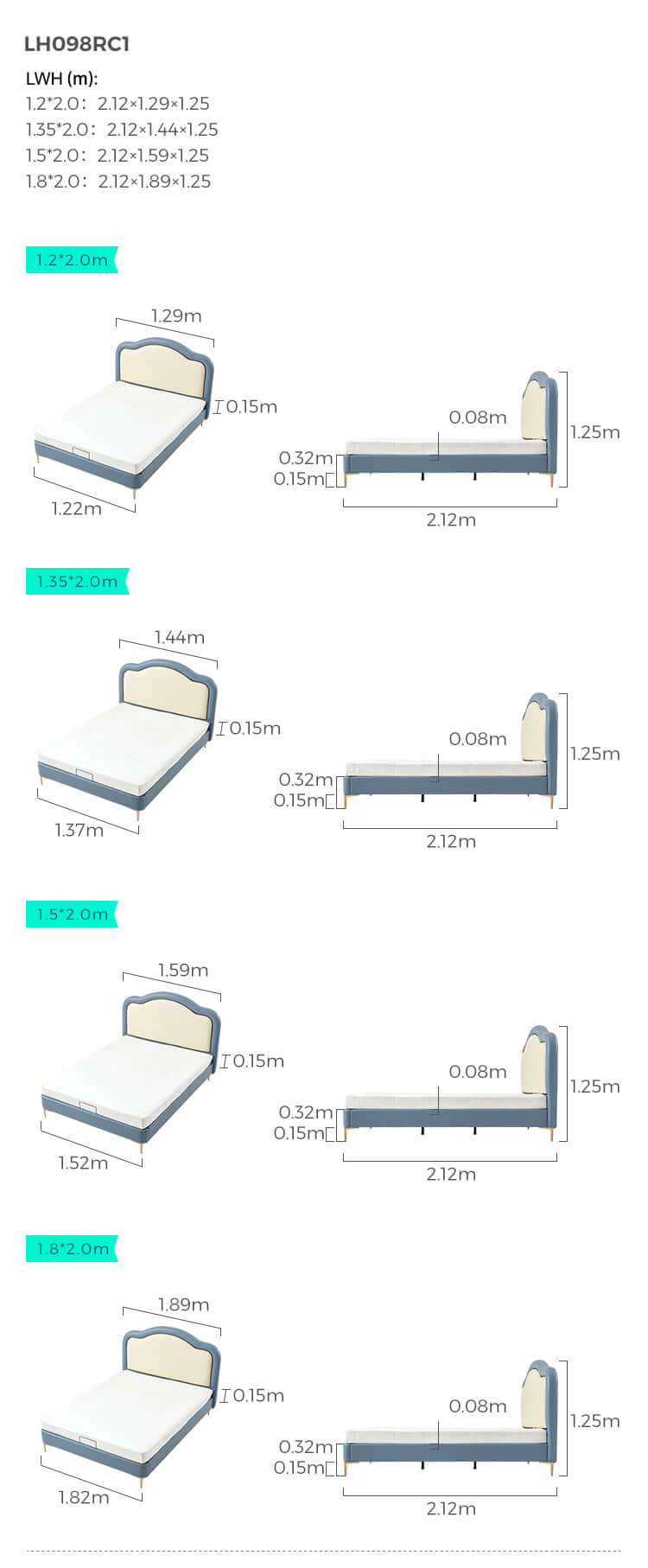 Soft-Padded Cloud Bed with Mattress-4