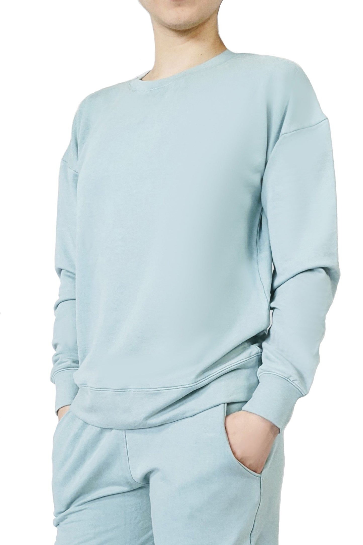 Cotton Clouds Sweatshirt - Light Aquamarine-1