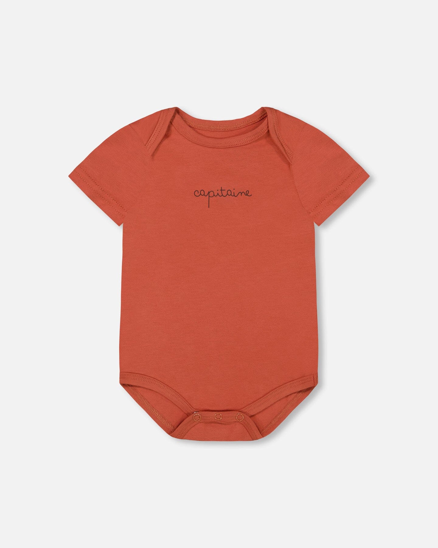 Organic Cotton Onesie Terracotta-0
