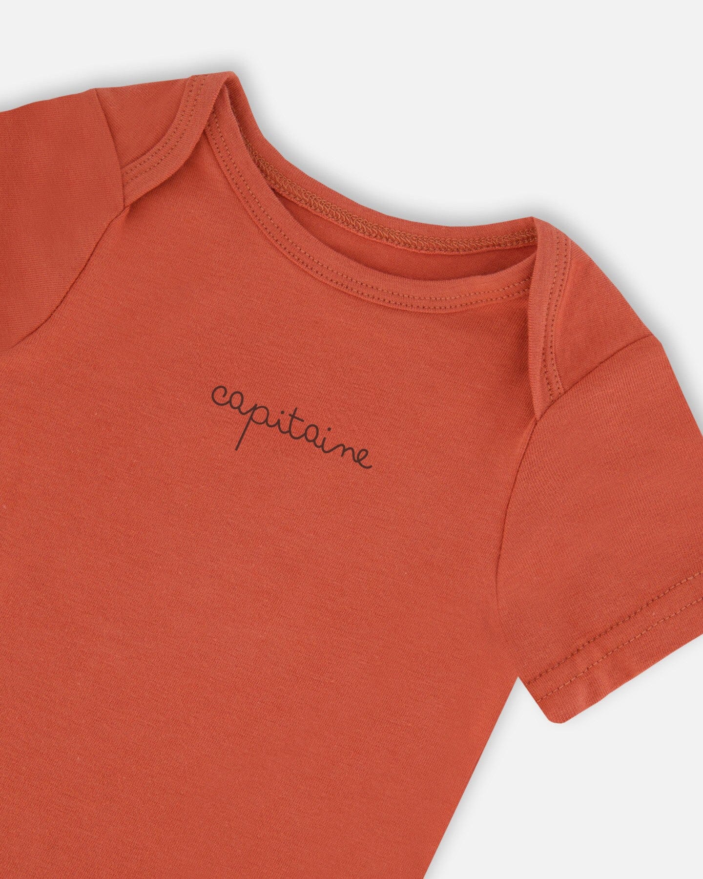 Organic Cotton Onesie Terracotta-3