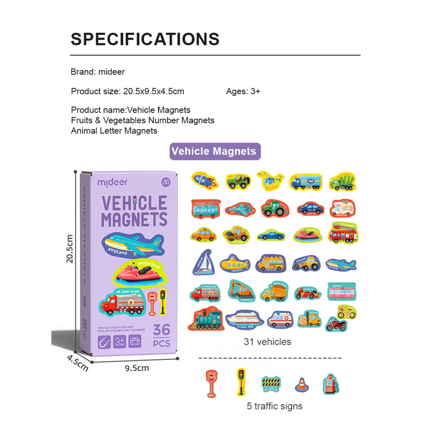 Transportation Magnets 36pcs-1