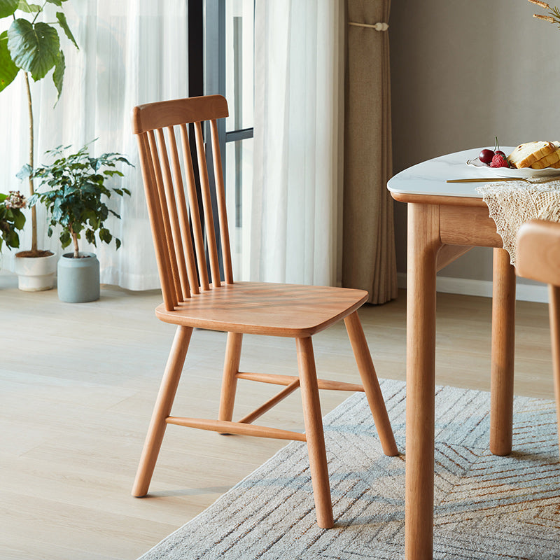True Color Windsor Spindle Back Natural Dining Chairs (Set of 2)-1