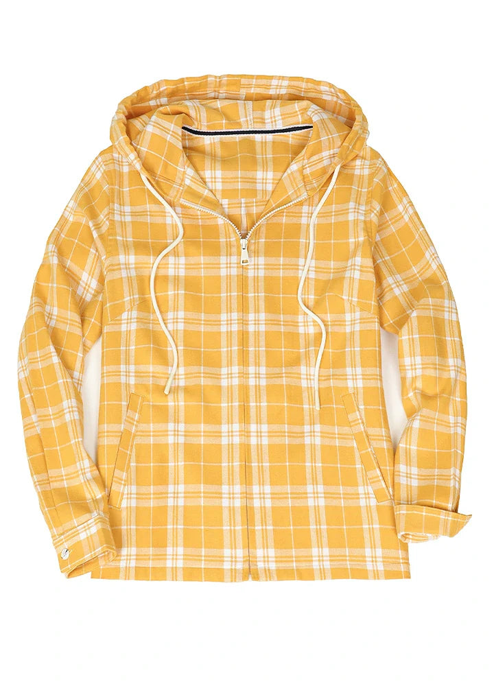 Women's Flower Whisperer Midweight Flannel Hooded Shirt-6