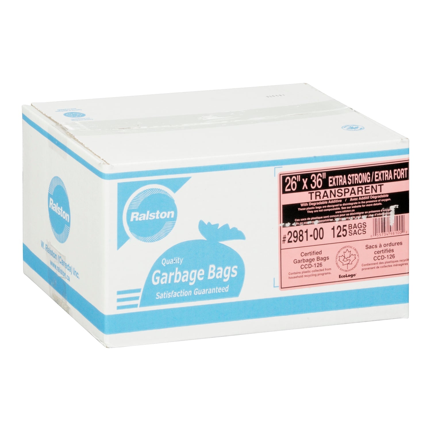 Bag Garbage Extra Strong Clear 26 x 36 - 125 x 26 x 36 - W Ralston - Packaging and Accessories - Restaurant Supplies and Equipment - Canadian Distribution-1