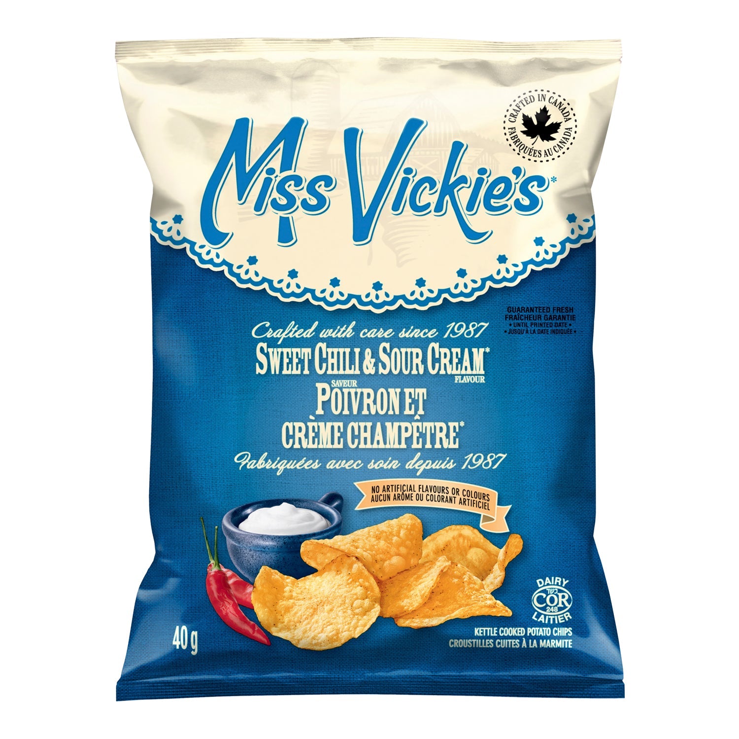 Chip Potato Sweet Chili&Sour Cream - 40 x 40 g - Miss Vickie's - Restaurant and Foodservice Ingredients - Canadian Distribution-1