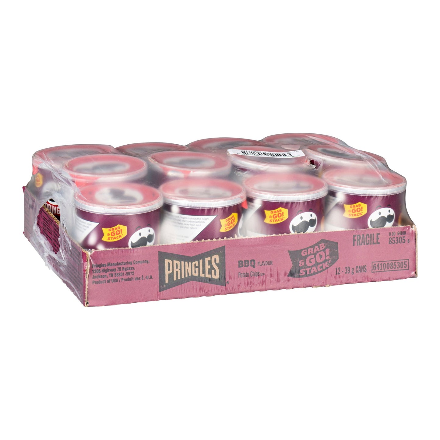 Chip Potato BBQ - 12 x 39 g - Pringle - Restaurant and Foodservice Ingredients - Canadian Distribution-1