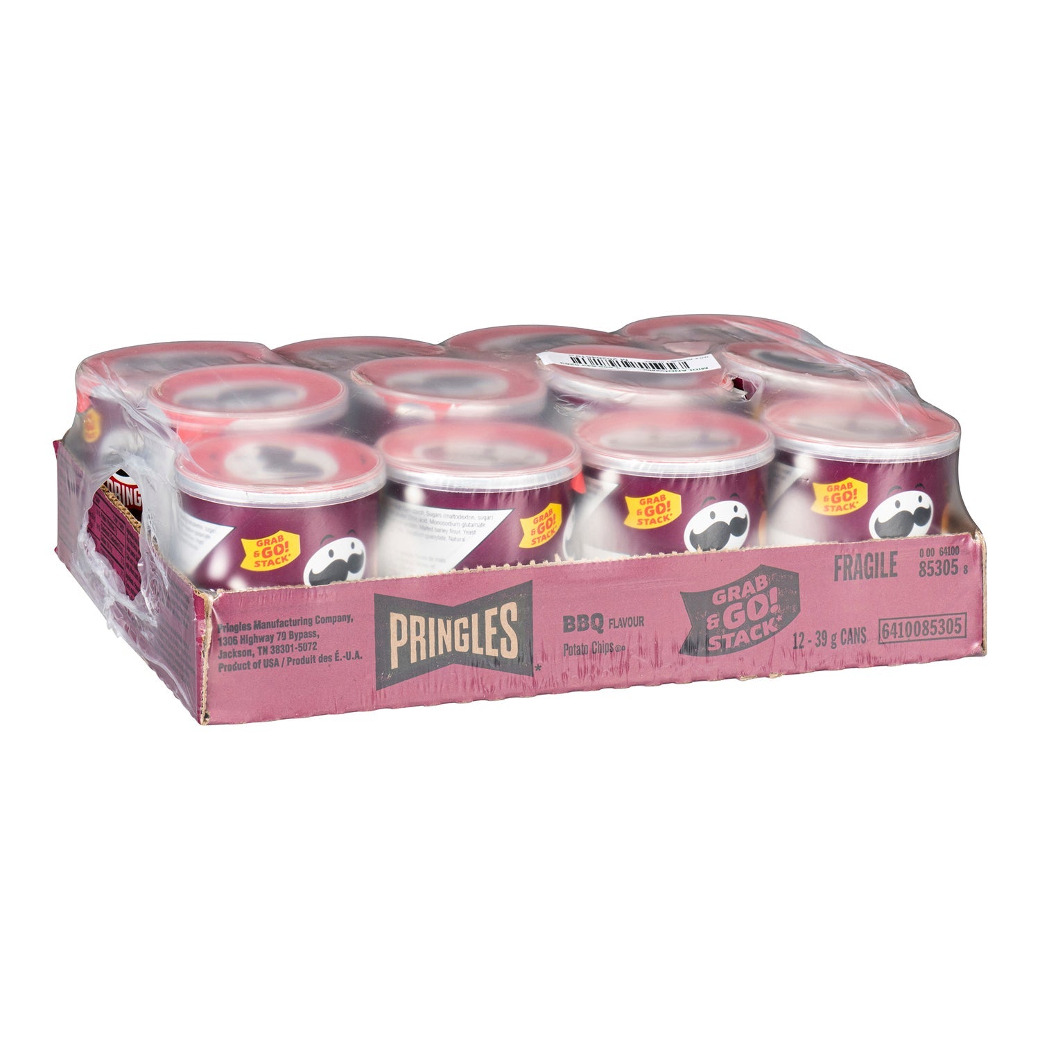 Chip Potato BBQ - 12 x 39 g - Pringle - Restaurant and Foodservice Ingredients - Canadian Distribution-1