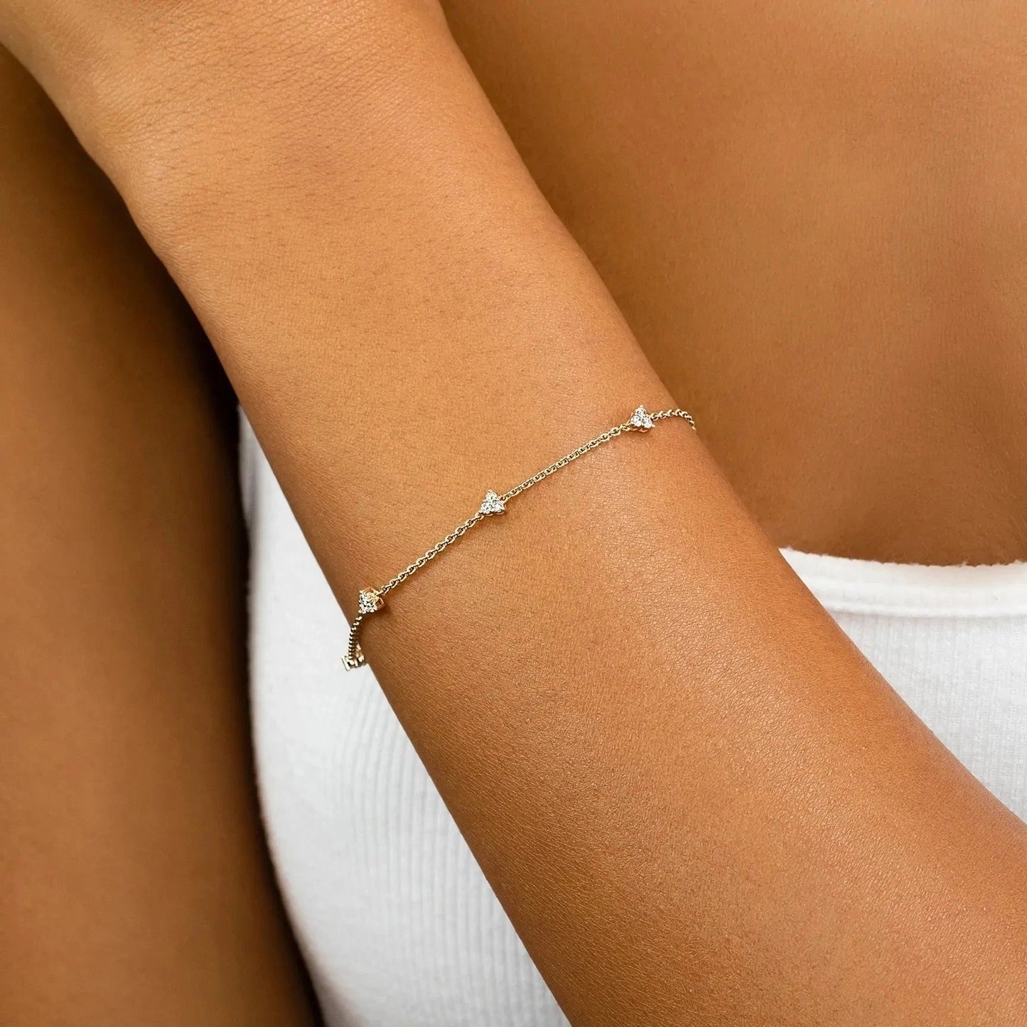 Lotus Crystal Gold Bracelet-1