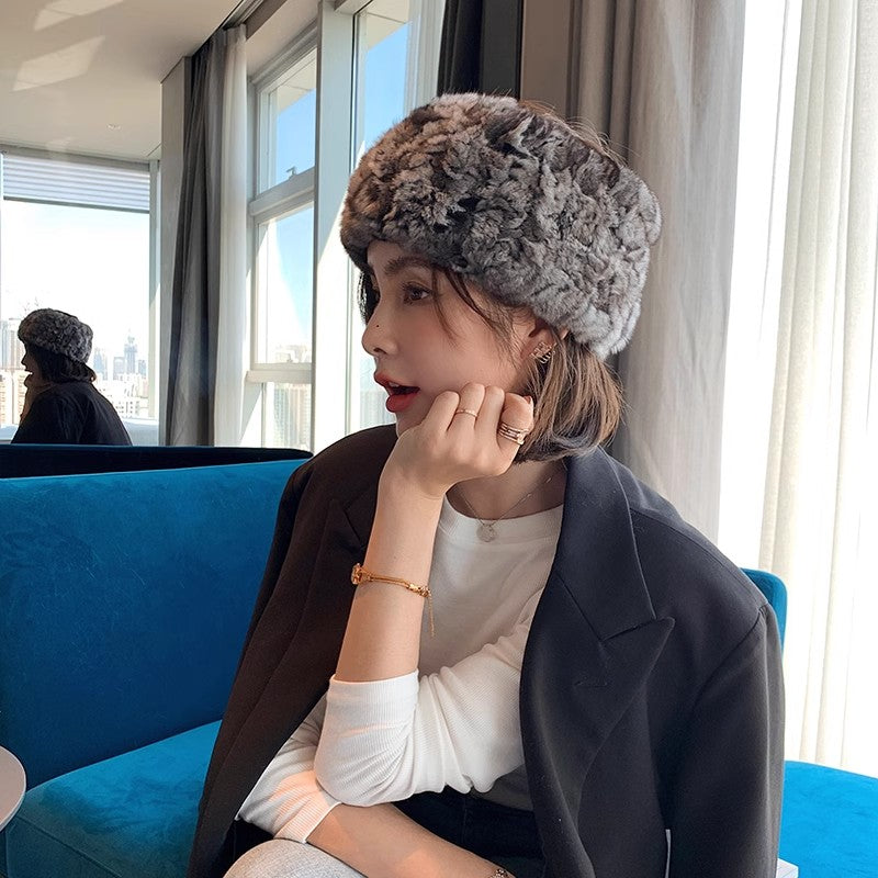 Fur scarf fur head cover dual purpose-0