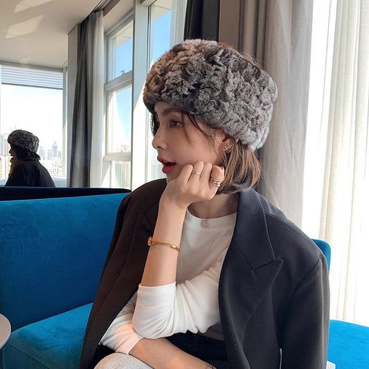 Fur scarf fur head cover dual purpose-0
