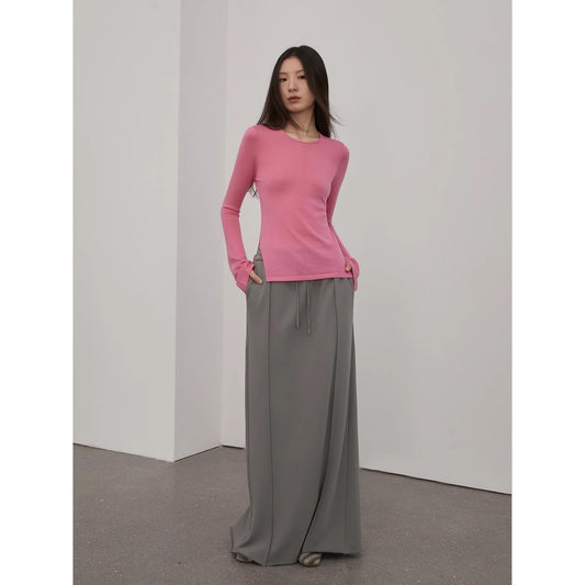 "Cloudy Star"Lazy Dress ,Sporty style color-blocked drawstring women's skirt-0