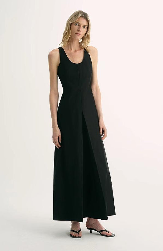 High Density Modal Mulberry Silk Insert U-neck Vest Dress"Simple Love"-0