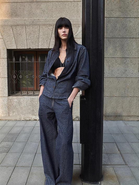 Refreshing breathable twill linen deconstructed silhouette old money style waist shirt top"Berlin Afternoon Tea"-0