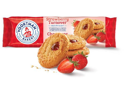 Cookie Strawberry Turnover Kosher - 12 x 300 g - Voortman - Restaurant and Foodservice Ingredients - Canadian Distribution-0