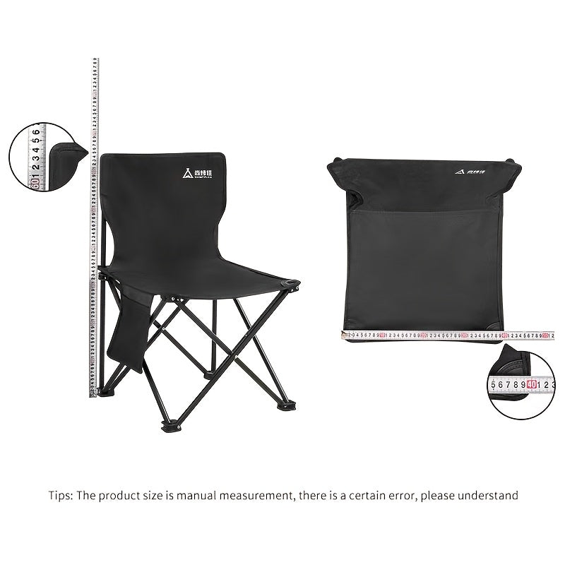 Portable Folding Steel Camping Chair with Backrest-1