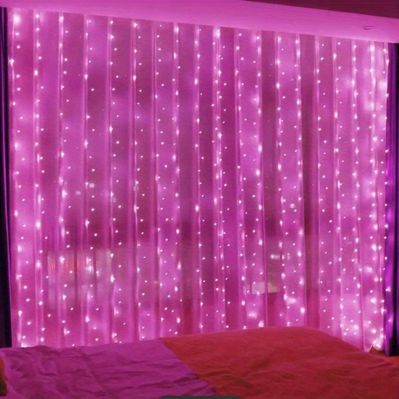 300 LED Warm Fairy Curtain Lights, 9.8 x 9.8ft - USB Powered, 8 Lighting Modes with Remote Control, Perfect for Bedroom & Party Decor, Includes Hook for Easy Hanging, LED Lights for Bedroom