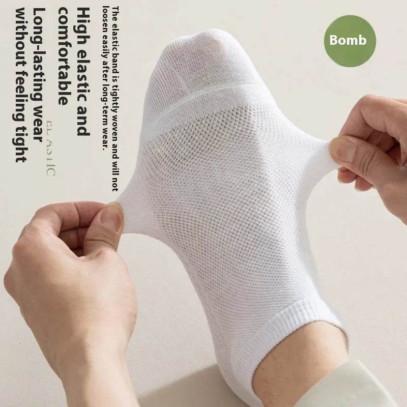 Cotton Anti-Pilling Ankle socks absorbing Invisible Tight Mesh Boat Socks
