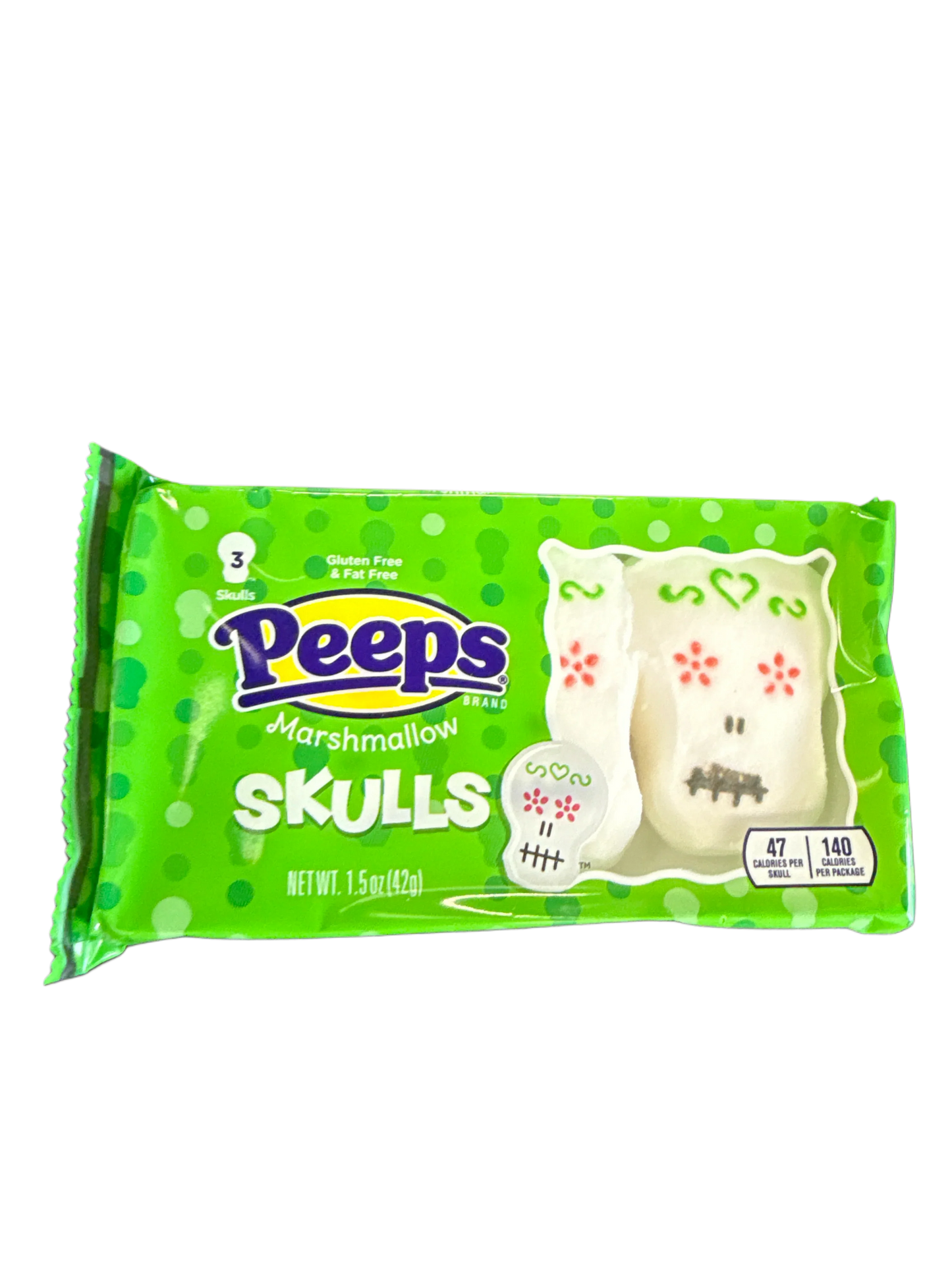 Peeps Marshmallow Halloween Skulls Three Pack 42G - U.S Edition