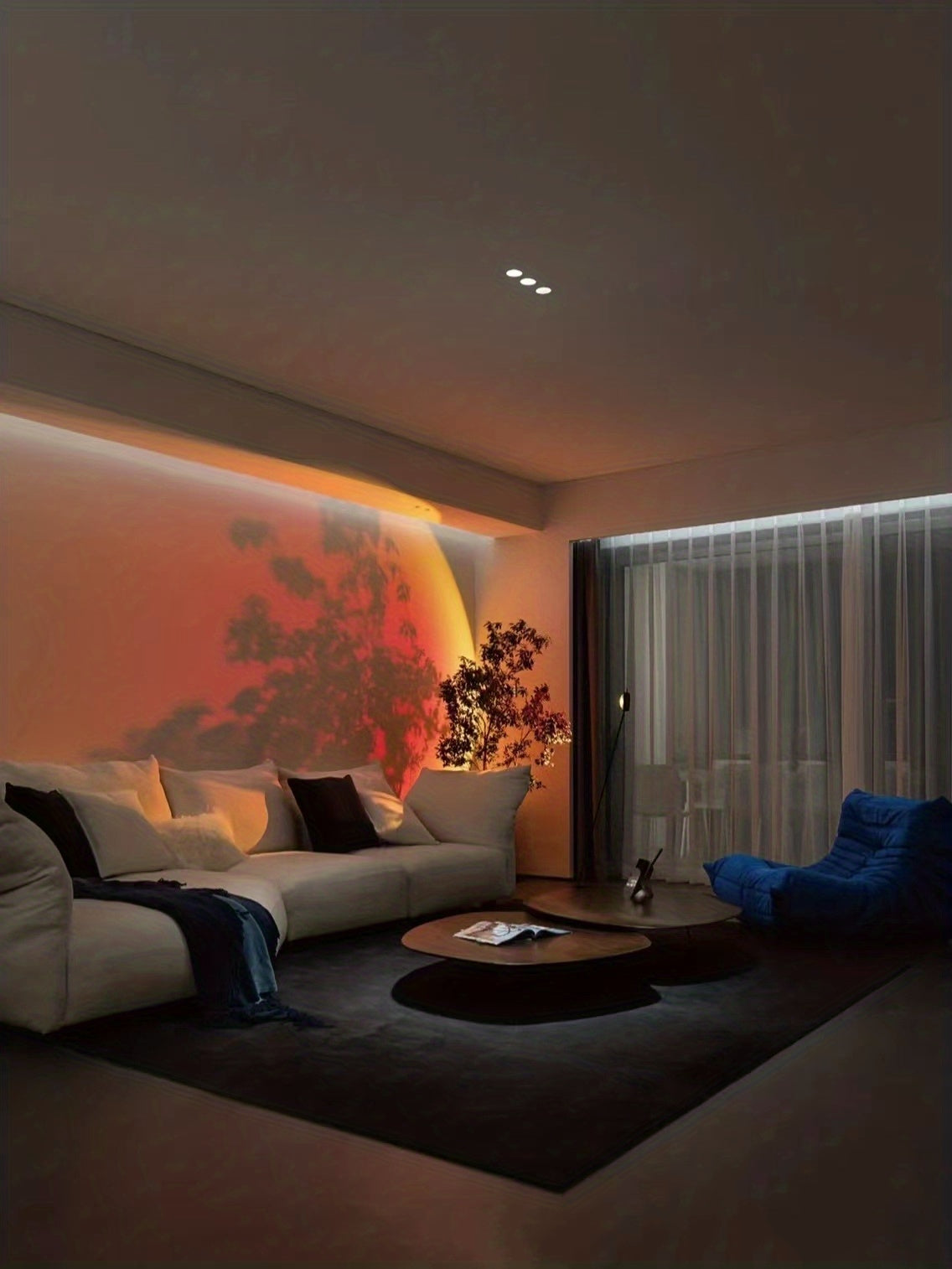 Small Sunset Atmosphere Lamp - Bedside Night Light for Bedroom - Christmas Decoration