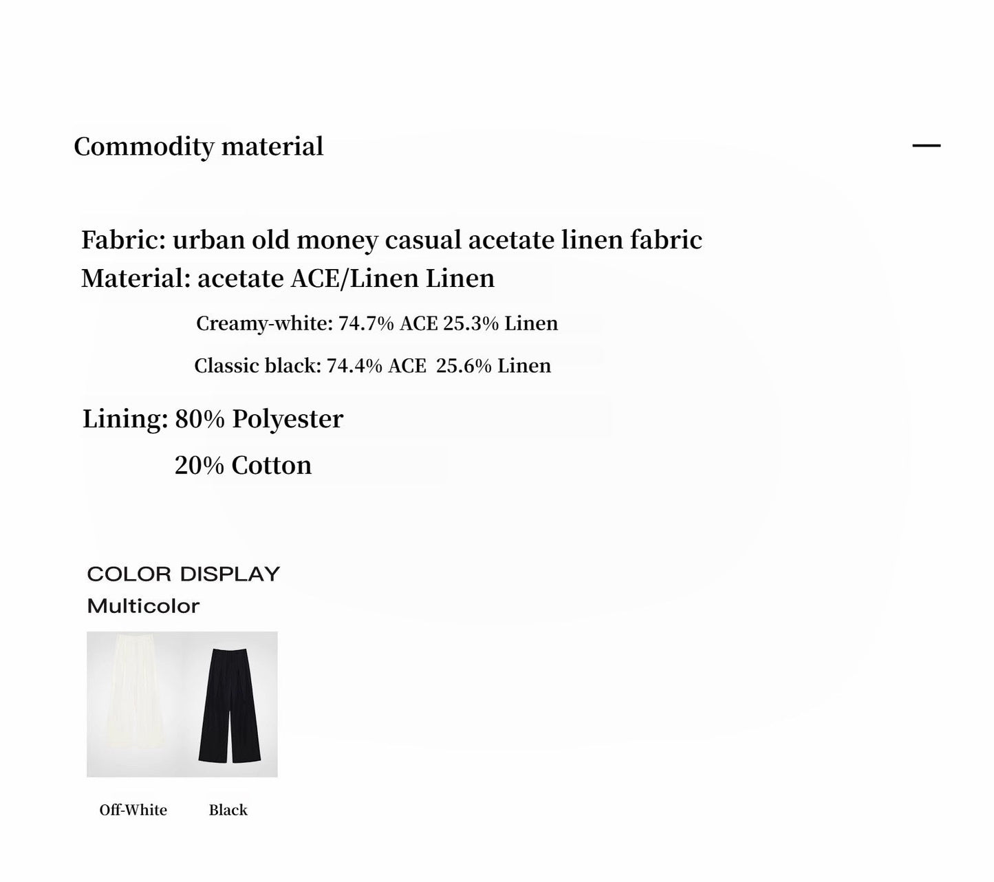 Acetate Linen Old Money-Inspired Draped Mid-Waist Single-Pleat Straight-Leg Wide-Leg Casual Pants"Relaxed Old Money"-2