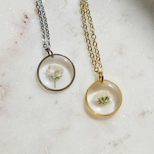 Collier Gigi - Soupir blanc - rond