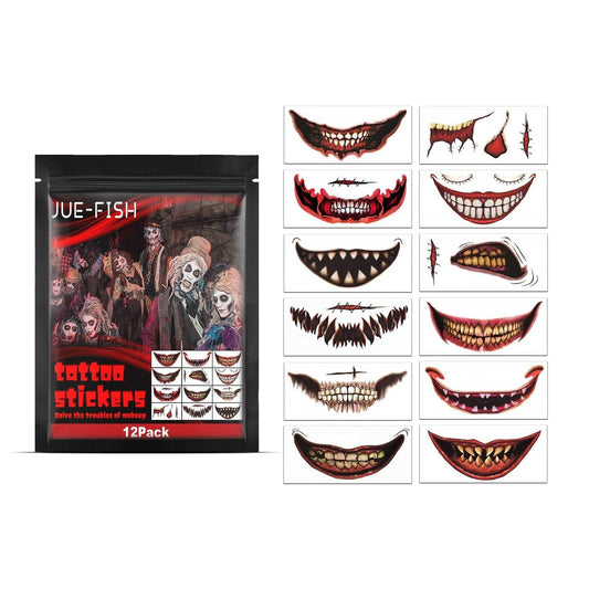 Halloween Horror Party Party Makeup Decoration Mouth Tattoo Stickers