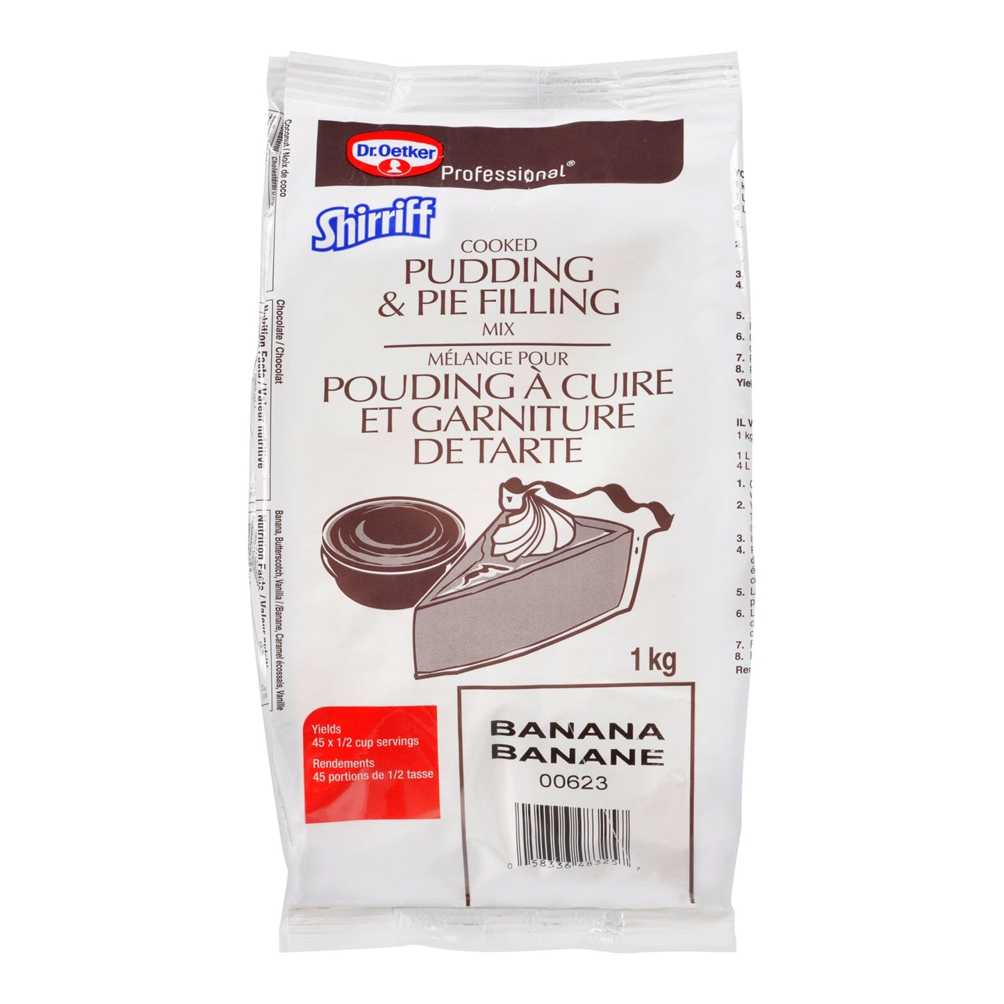 Pudding Banana Cream Powder - 2 x 1 kg - Shirriff - Baking Mixes and Ingredients - Canadian Distribution-0