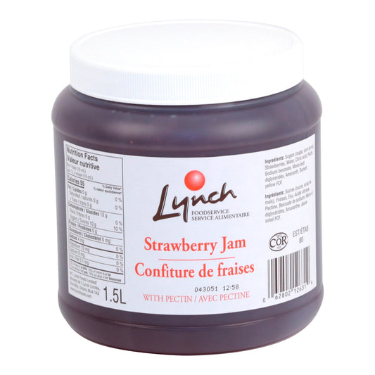 Strawberry Jam With Pectin - 1.5 L (Case = 6 x 1.5 L) - Lynch - Baking Mixes and Ingredients - Canadian Distribution-0