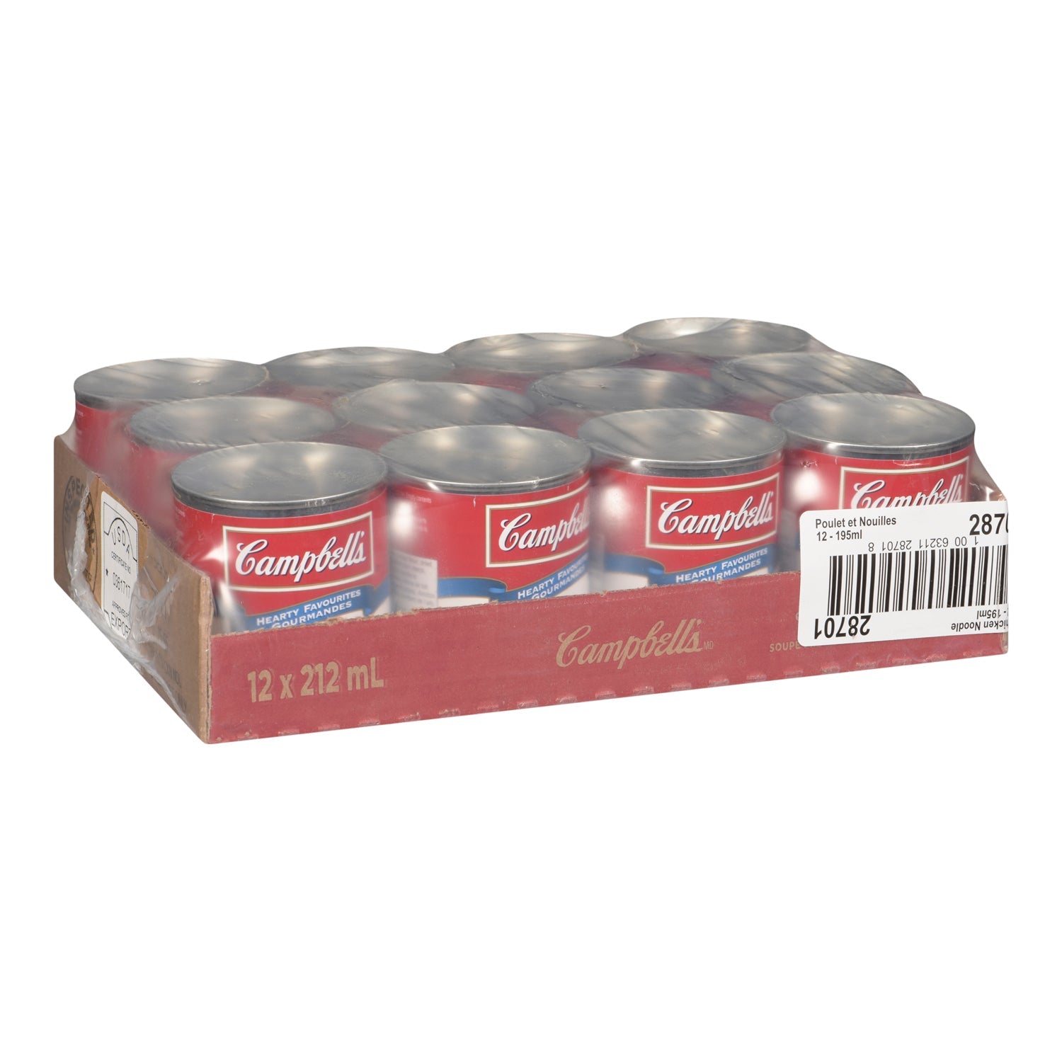 Soup Chicken Noodle Individual Easy Open Ready To Serve - 12 x 195 mL - Campbell's Soup - Restaurant and Foodservice Ingredients - Canadian Distribution-1