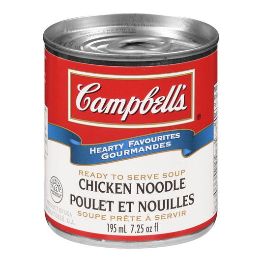 Soup Chicken Noodle Individual Easy Open Ready To Serve - 12 x 195 mL - Campbell's Soup - Restaurant and Foodservice Ingredients - Canadian Distribution-0