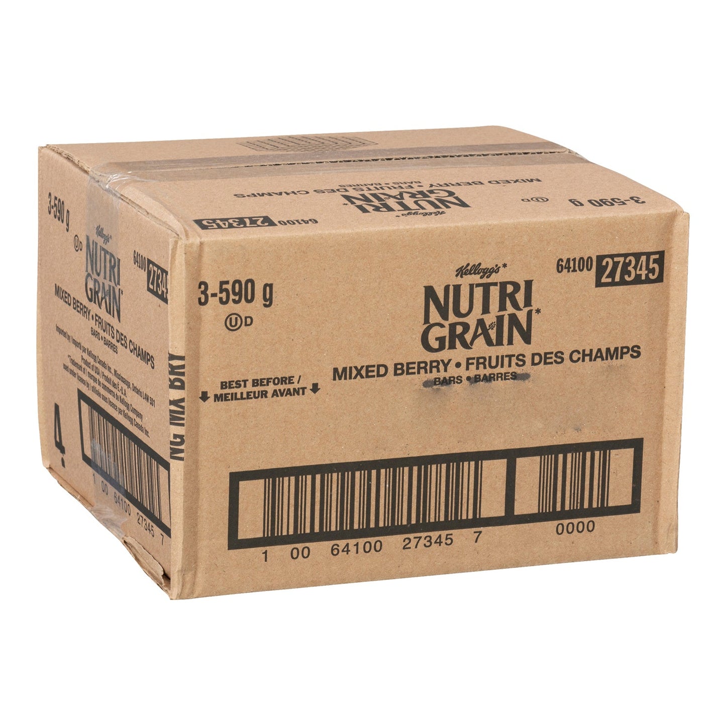 Snack Bar Nutrigrain Mixed Berry - 48 x 37 g - Kellogg's - Restaurant and Foodservice Ingredients - Canadian Distribution-1