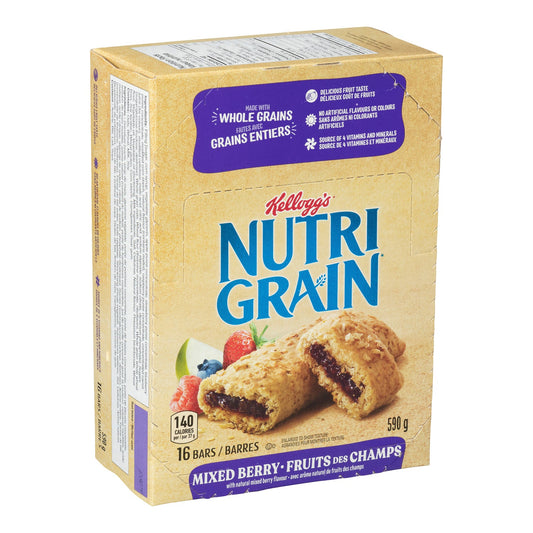 Snack Bar Nutrigrain Mixed Berry - 48 x 37 g - Kellogg's - Restaurant and Foodservice Ingredients - Canadian Distribution-0