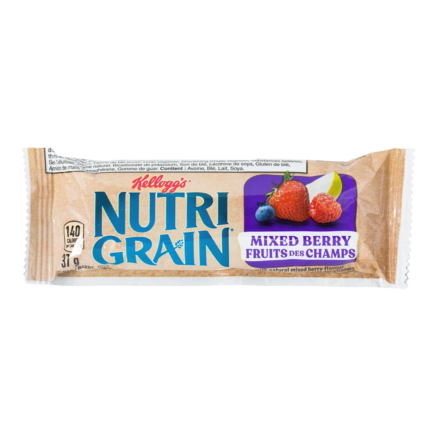 Snack Bar Nutrigrain Mixed Berry - 48 x 37 g - Kellogg's - Restaurant and Foodservice Ingredients - Canadian Distribution-4