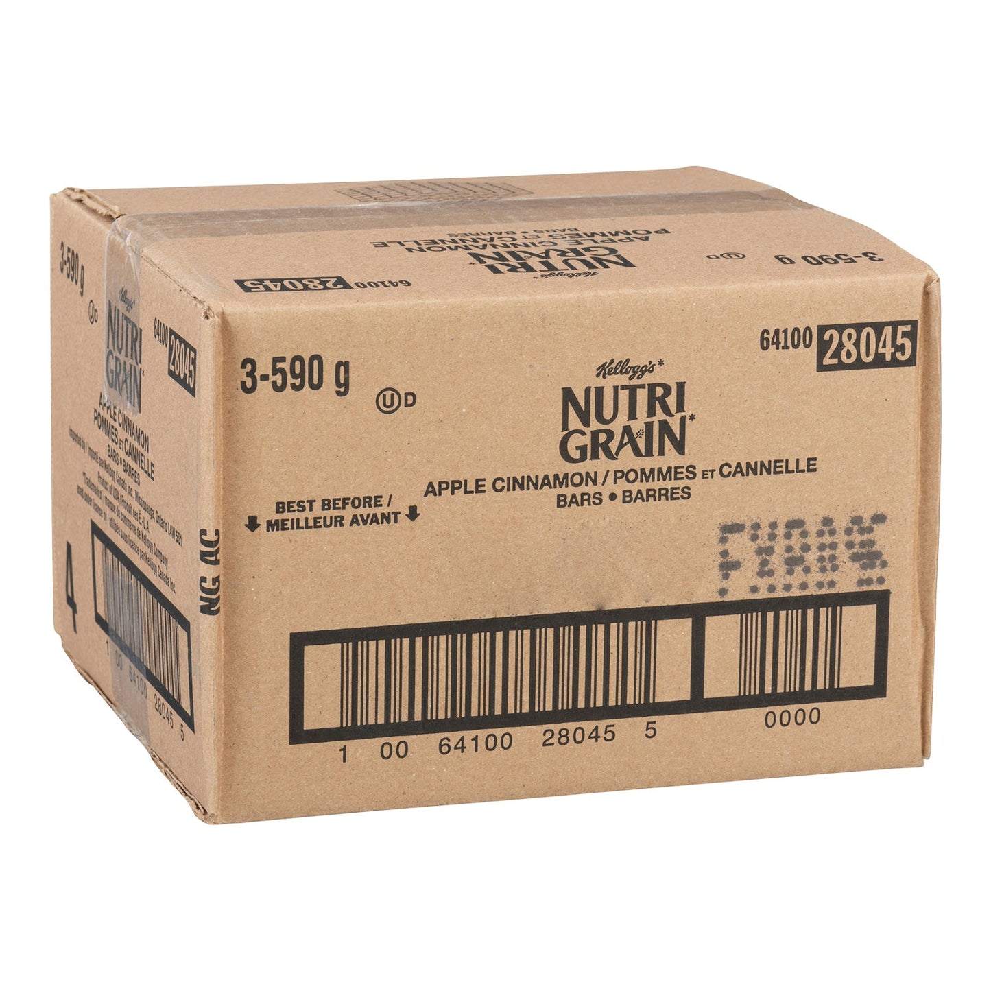 Snack Bar Nutrigrain Apple Cinnamon - 48 x 37 g - Kellogg's - Restaurant and Foodservice Ingredients - Canadian Distribution-1