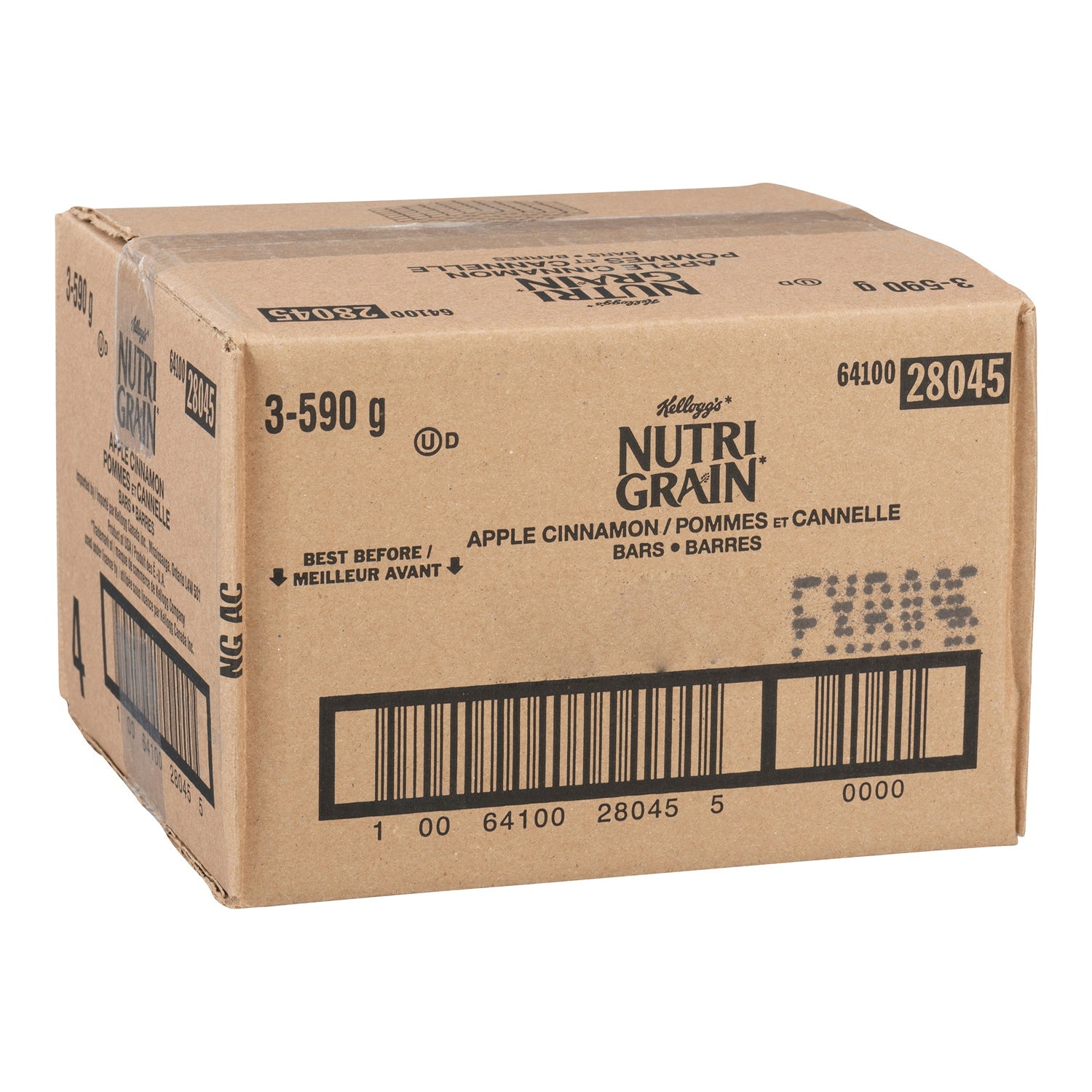 Snack Bar Nutrigrain Apple Cinnamon - 48 x 37 g - Kellogg's - Restaurant and Foodservice Ingredients - Canadian Distribution-1