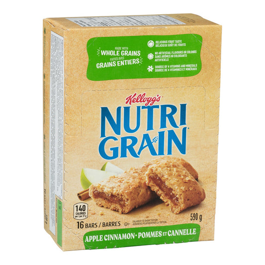 Snack Bar Nutrigrain Apple Cinnamon - 48 x 37 g - Kellogg's - Restaurant and Foodservice Ingredients - Canadian Distribution-0