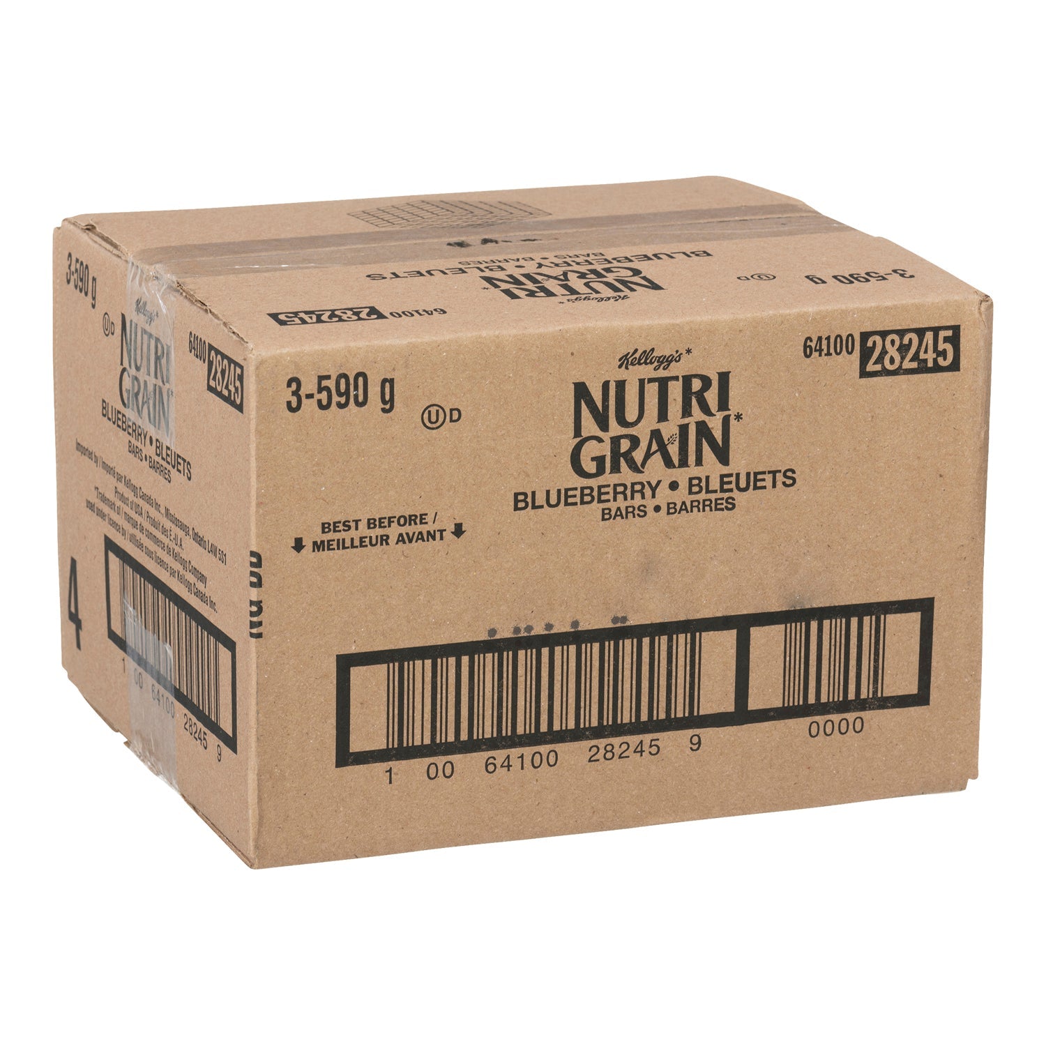 Snack Bar Nutrigrain Blueberry - 48 x 37 g - Kellogg's - Restaurant and Foodservice Ingredients - Canadian Distribution-1